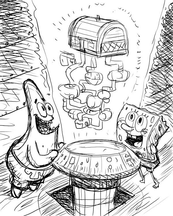 Holigraphic of krusty krab coloring page color luna coloring pages coloring pictures color