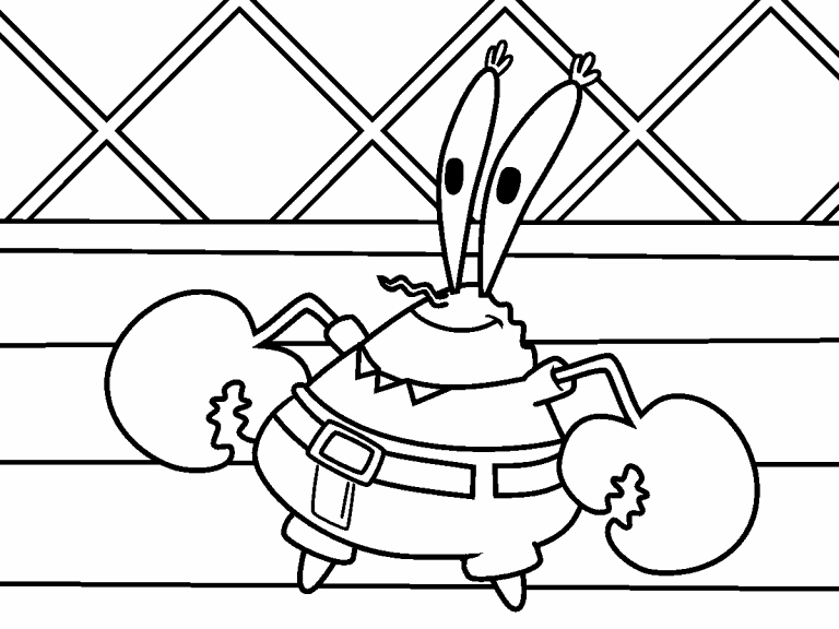 Free coloring page feb mr krabs