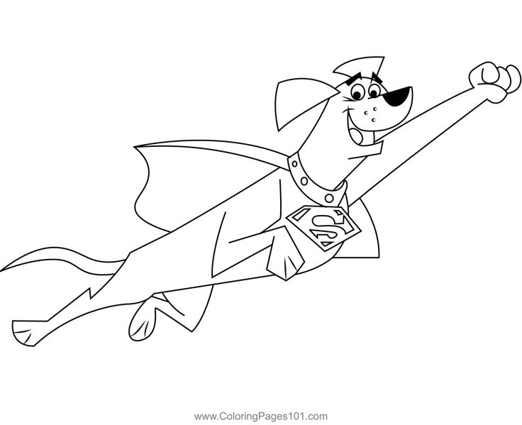 Fly krypto coloring page coloring pages coloring pages for kids printable coloring pages