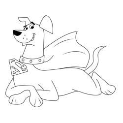 Krypto the superdog coloring pages for kids printable free download