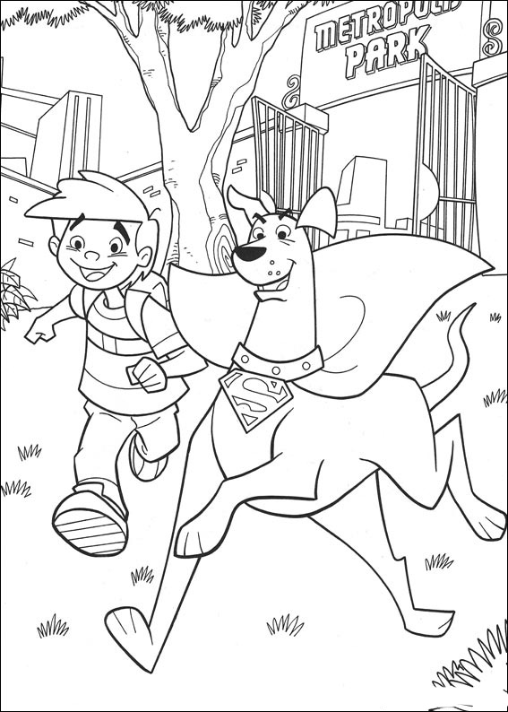 Krypto the superdog easy coloring pages