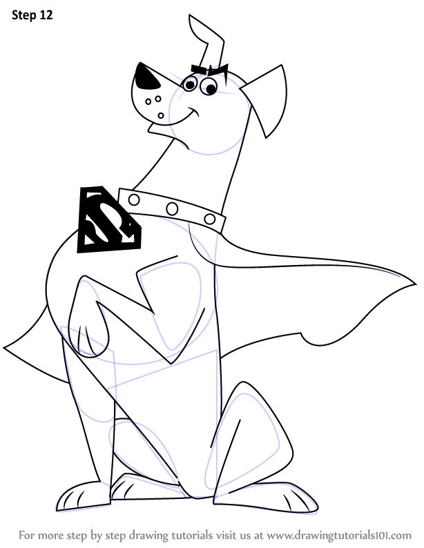 How to draw krypto from krypto the superdog krypto the superdog step by step