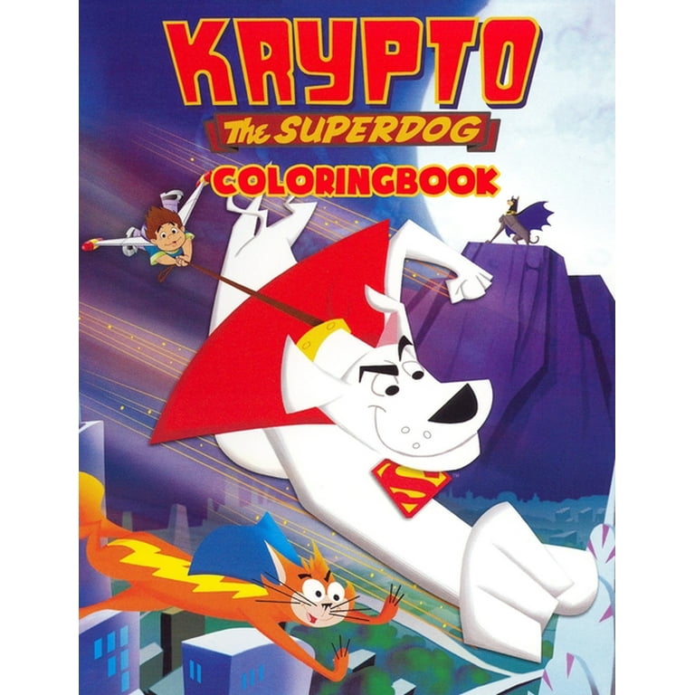 Krypto the superdog coloring book lovely gift for kid toddler children and fans of krypto the superdog with high quality illustration images