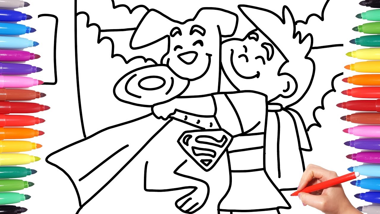 Krypto the superdog krypto coloring pages for kids how to draw krypto
