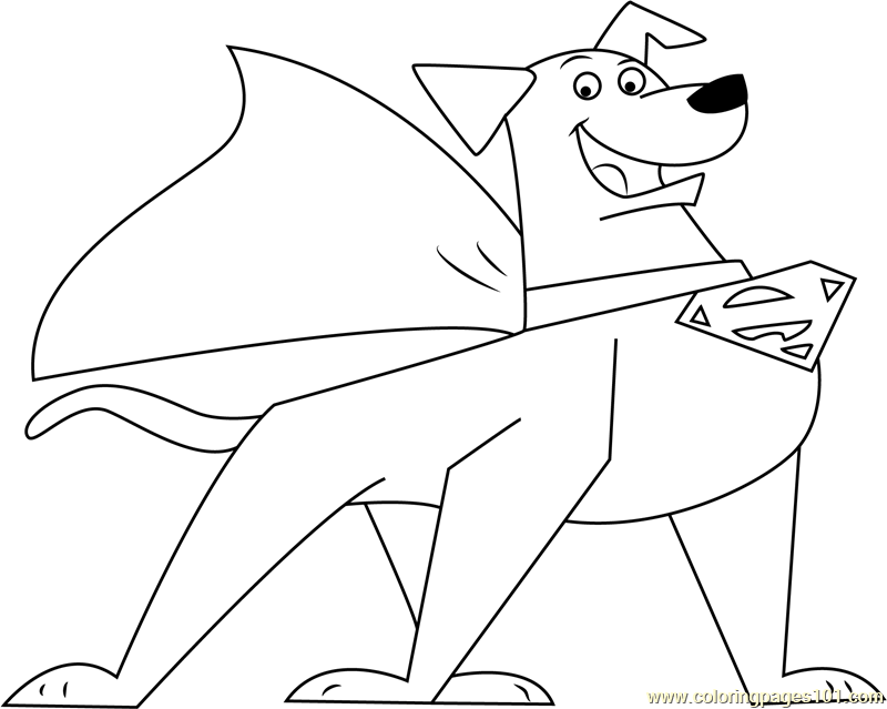 Krypto coloring page for kids