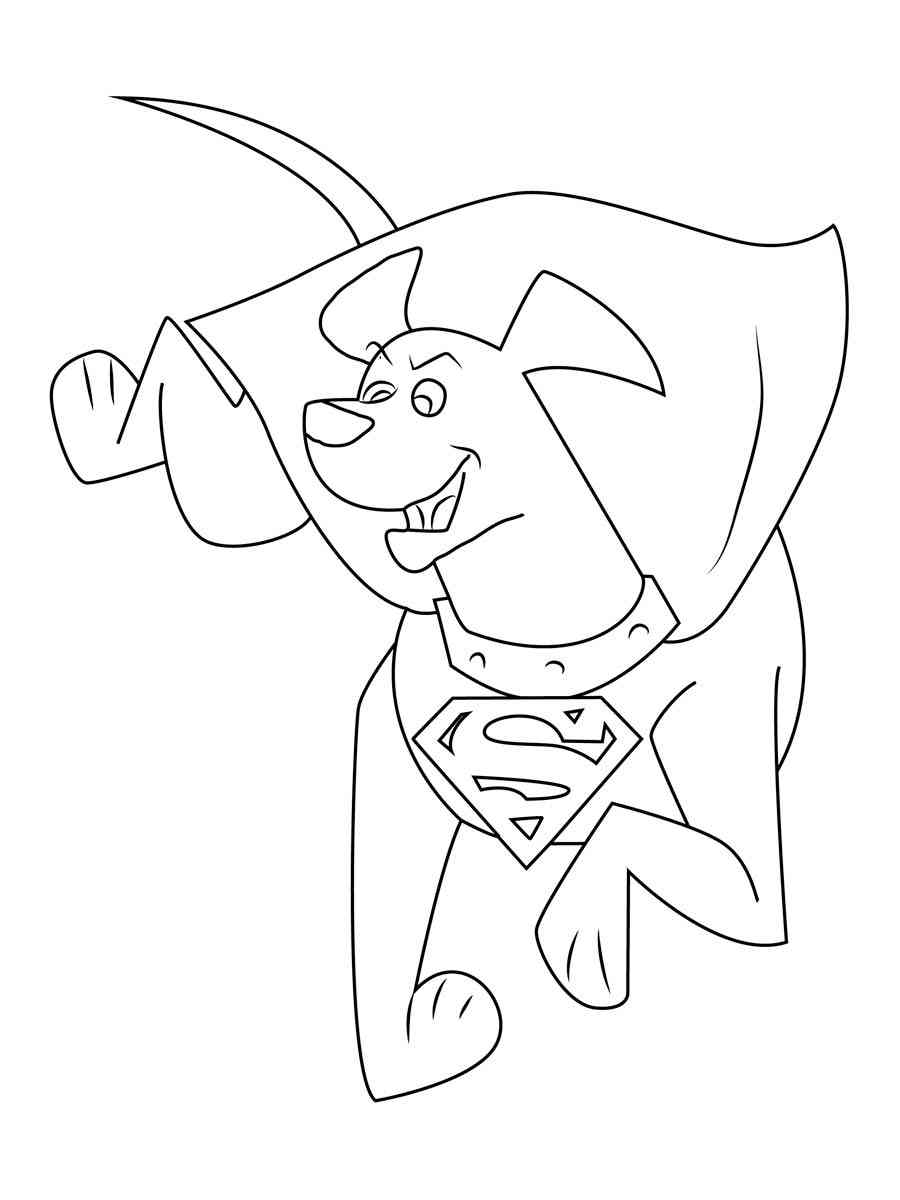 Krypto the superdog coloring pages