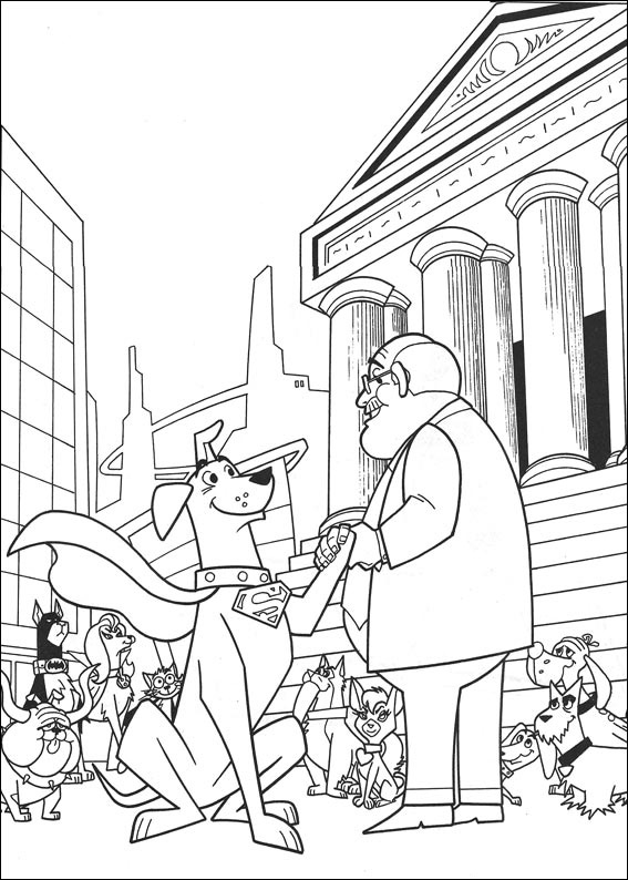 Free printable coloring sheets krypto the superdog