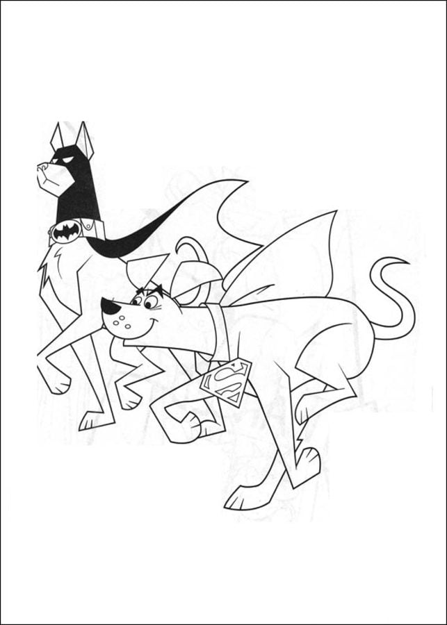 Coloring pages krypto printable for kids adults free