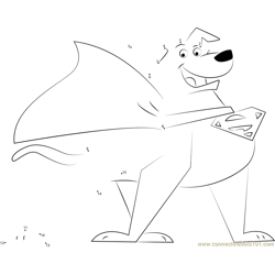 Super dog krypto dot to dot printable worksheet