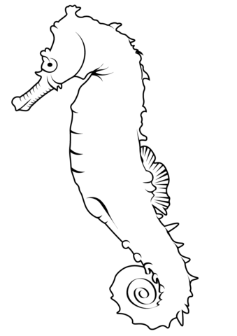 Mon seahorse hippocampus kuda coloring page free printable coloring pages