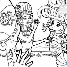 Lumina and kuda the seahorse coloring pages