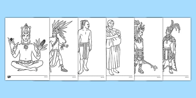 Mayan coloring pages teacher