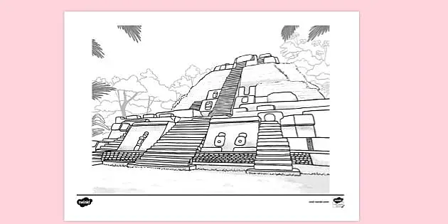 Mayan coloring pages teacher