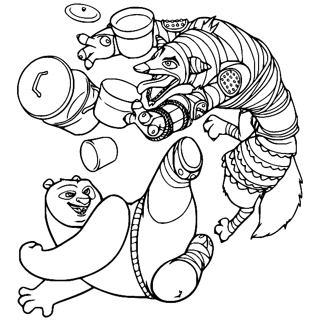 Kung fu panda coloring pages printable for free download