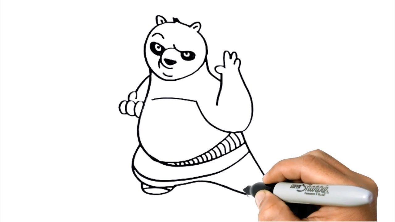 How to draw kung fu panda easy step by step