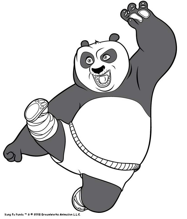 Kung fu panda attack coloring pages