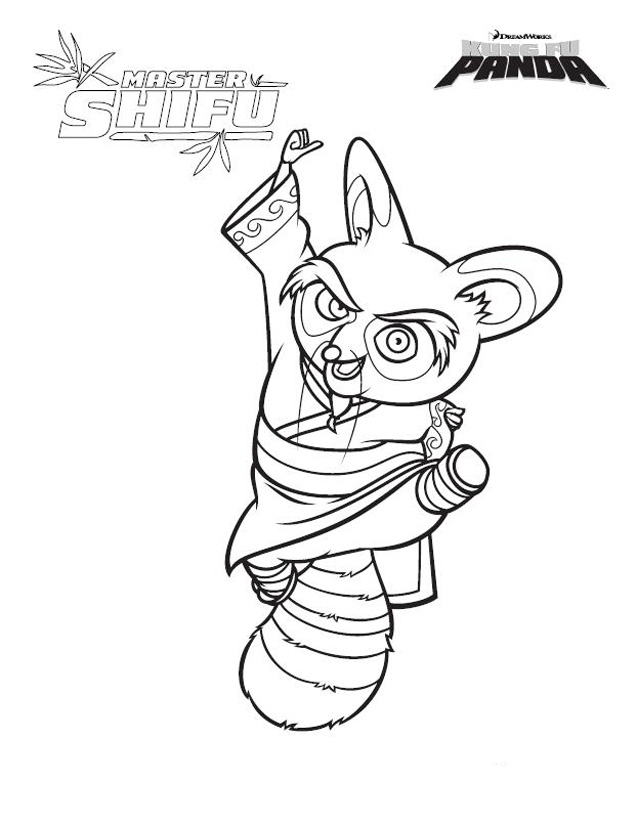 Kung fu panda coloring pages for kids