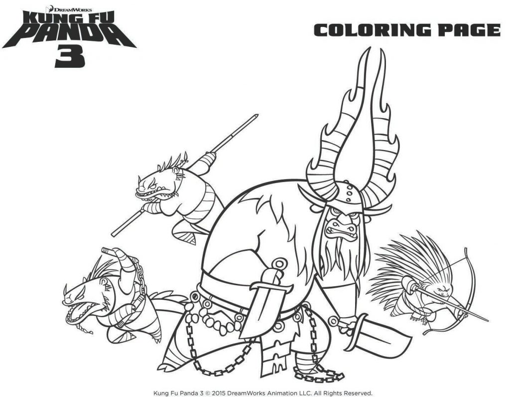 Kung fu panda coloring page