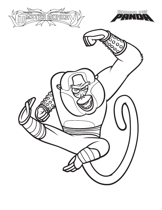 Free printable kung fu panda coloring pages for kids