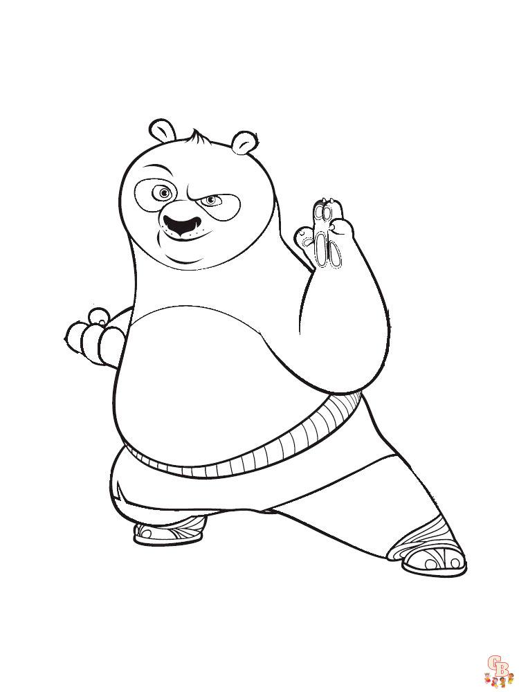 Free printable kung fu panda coloring pages