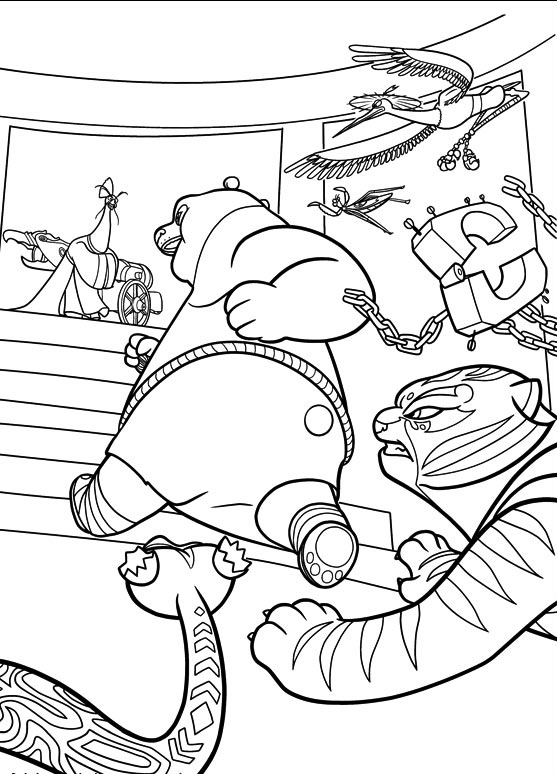 Kung fu panda coloring pages to print for kids