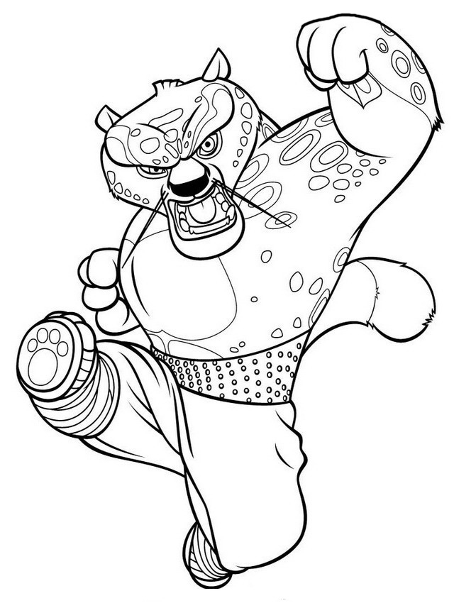 Kung fu panda colouring