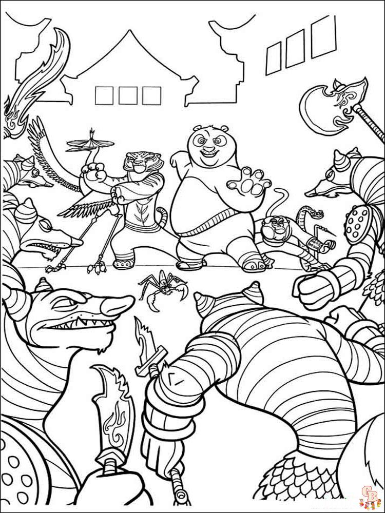 Free printable kung fu panda coloring pages