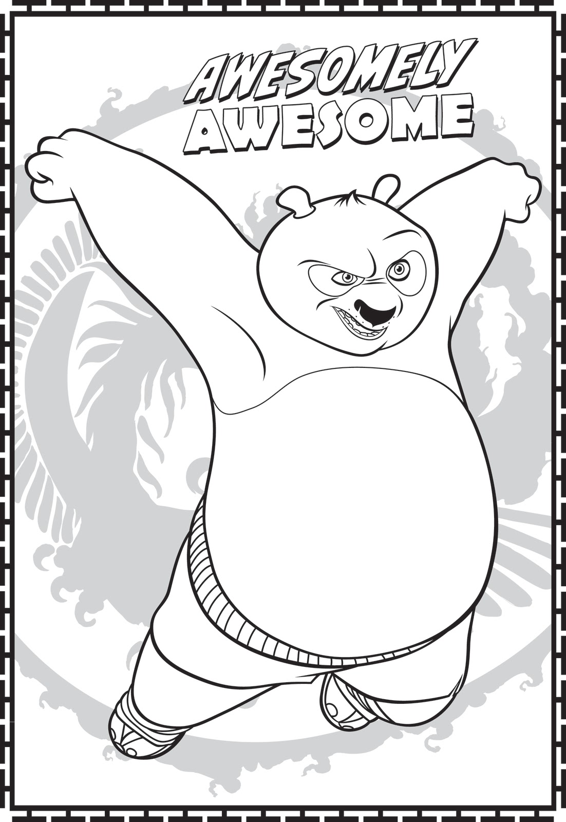 Free printable kung fu panda coloring pages for kids