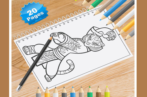 Class level kung fu panda coloring pages