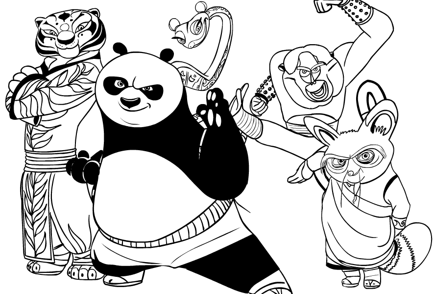 Kung fu panda coloring