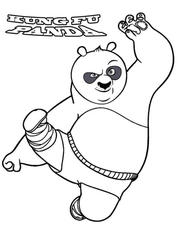 Kung fu panda coloring pages