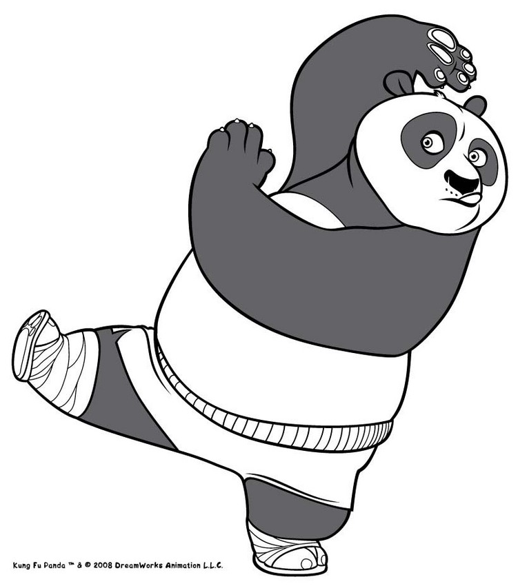 Best kung fu panda coloring pages for kids