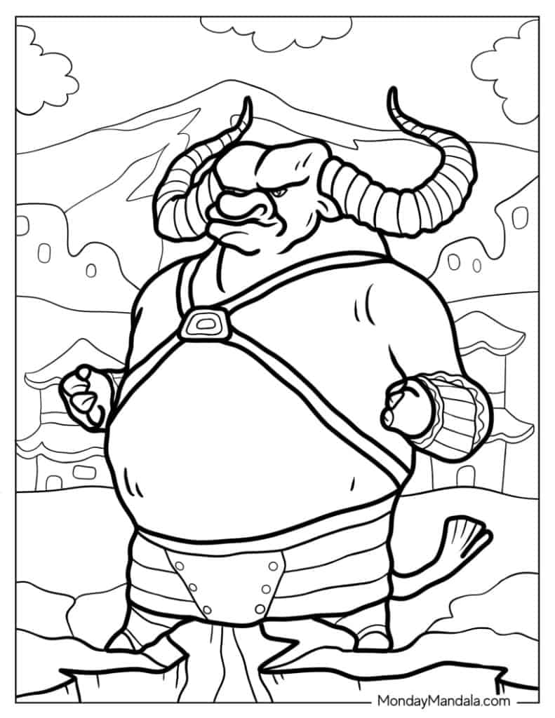 Kung fu panda coloring pages free pdf printables