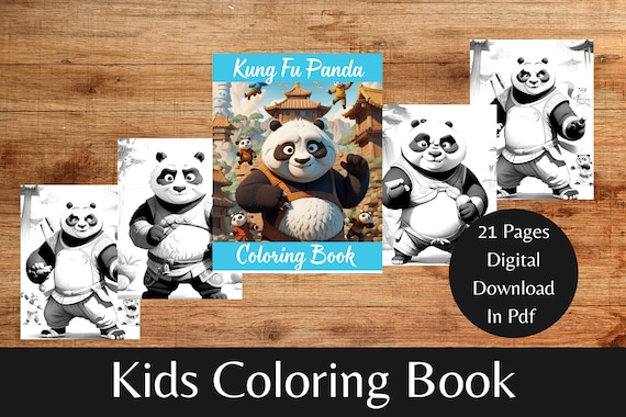 Kung fu panda coloring book printable activity pages fun cartoon characters high