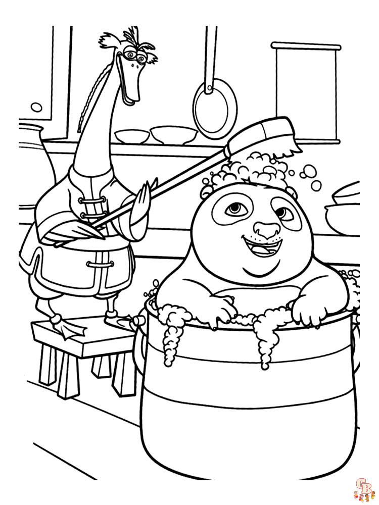 Free printable kung fu panda coloring pages