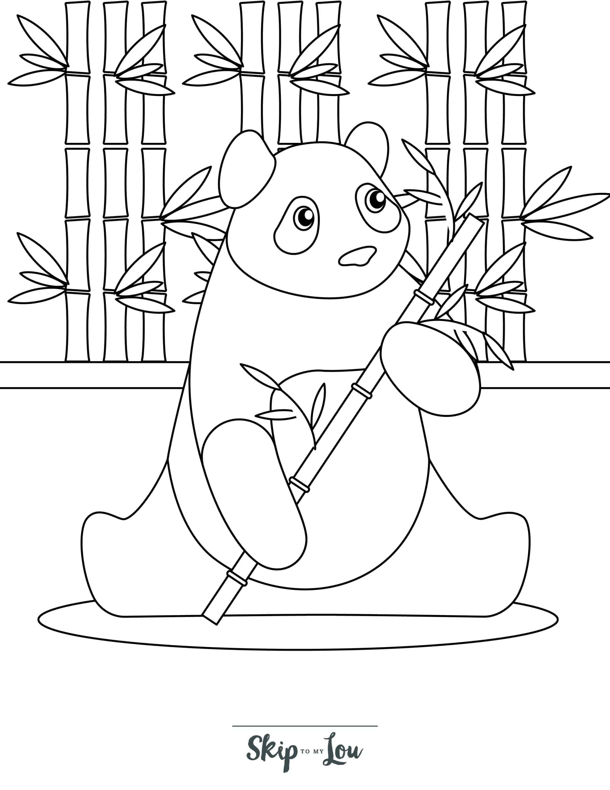 Free printable panda coloring pages for kids skip to my lou