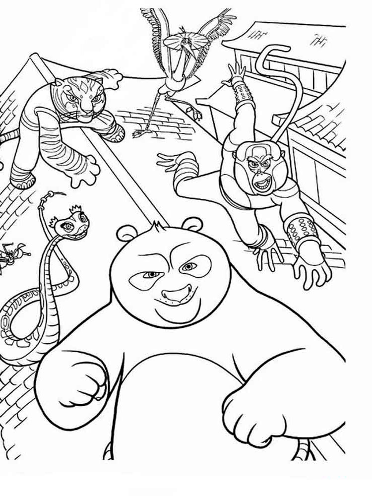 Kung fu panda coloring pages