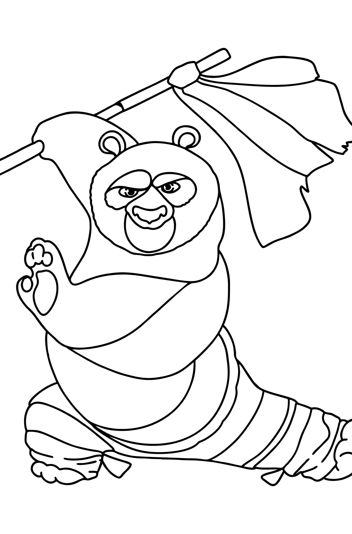 Kung fu panda coloring page â online and print for free