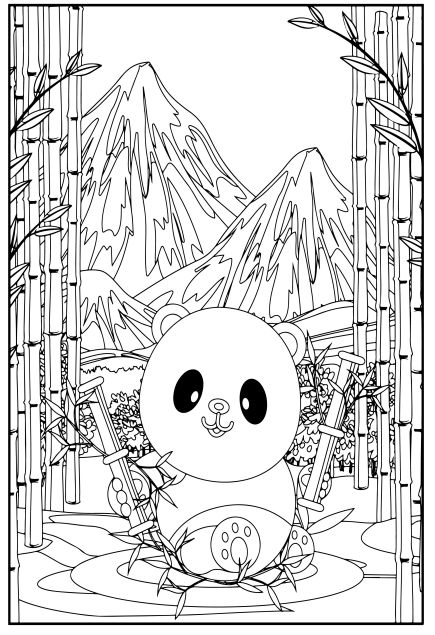 Panda coloring pages for kids made by teachers