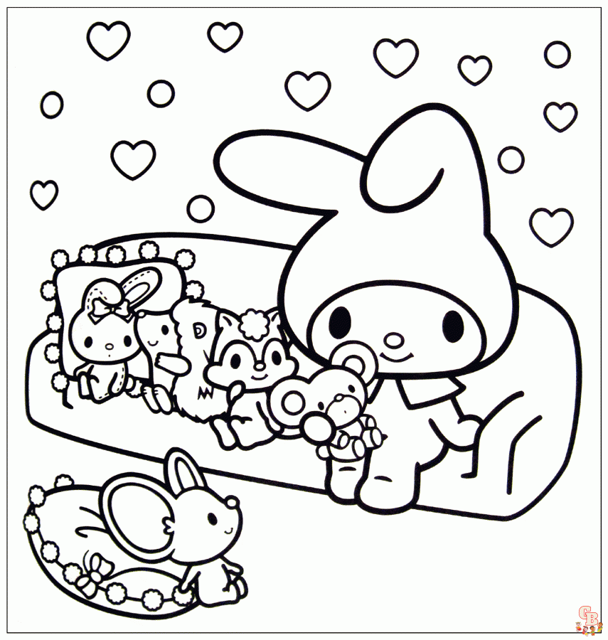 Printable kuromi coloring pages free and easy to print