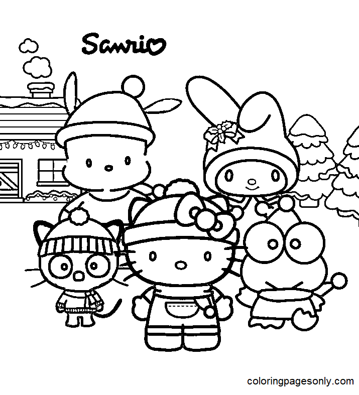 Sanrio characters coloring pages printable for free download