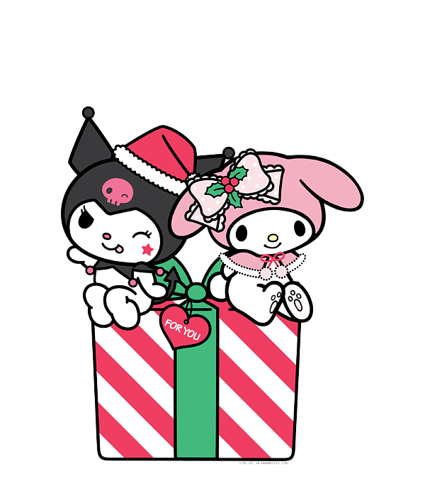 My melody and kuromi christmas sticker by furkak mujiu