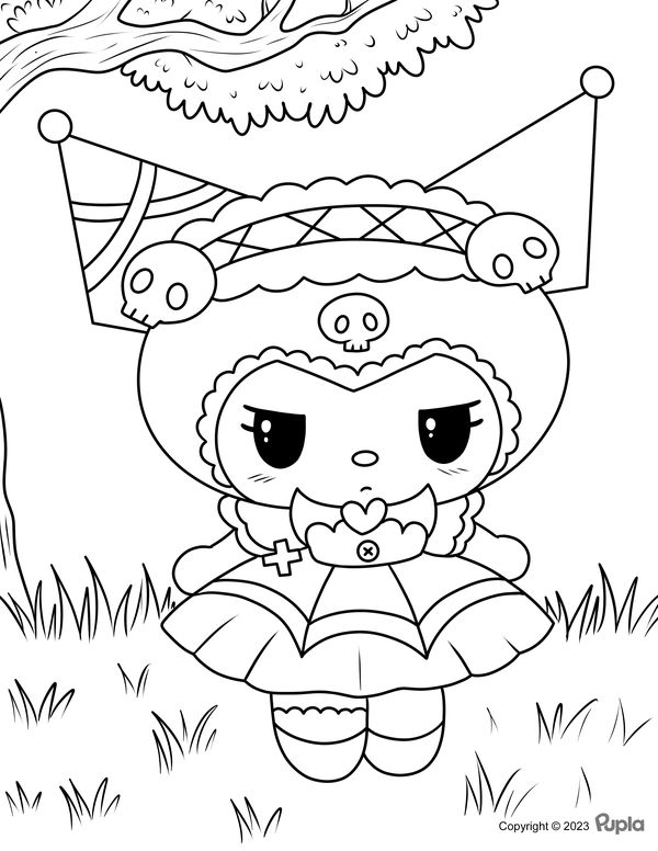 Pin on kuromi coloring pages