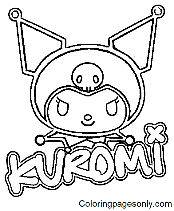 Kuromi coloring pages