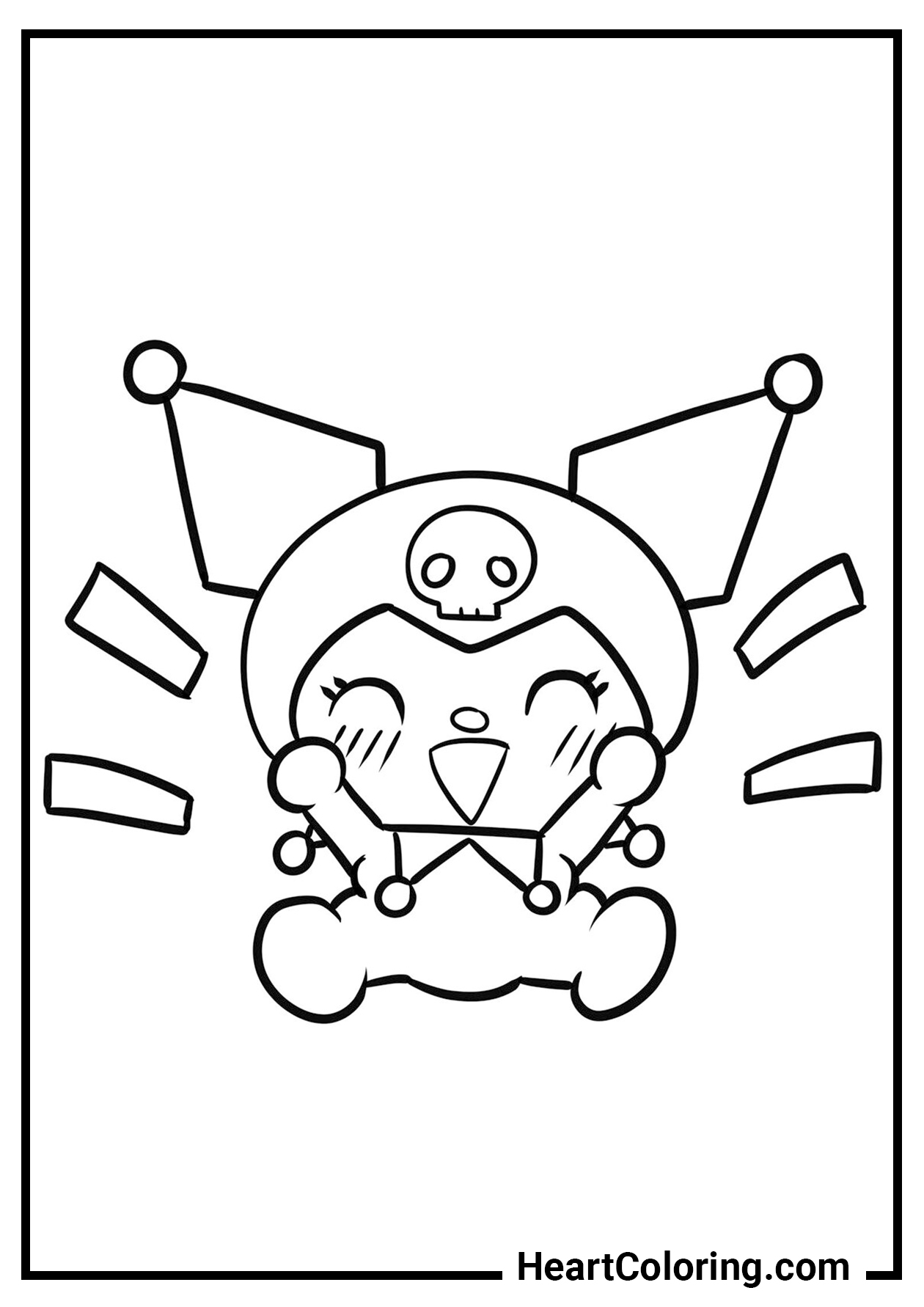 Kuromi free printable coloring pages onegai my melody