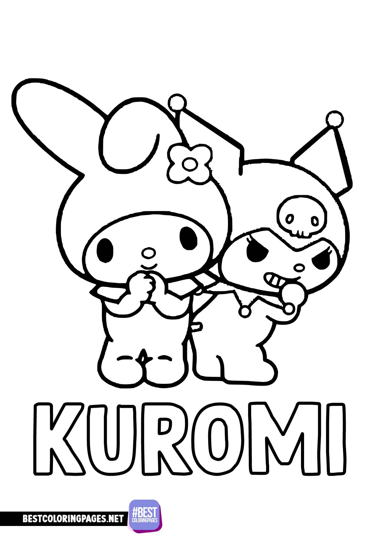 Kuromi coloring pages