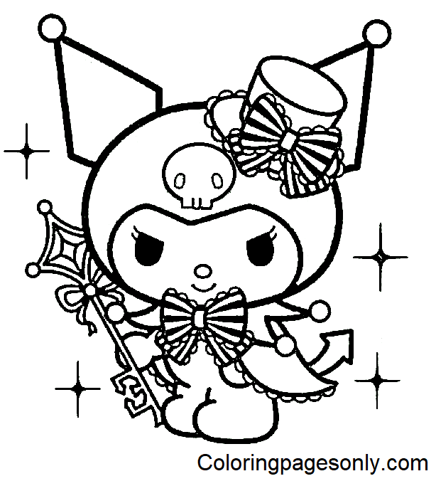 Kuromi coloring pages printable for free download