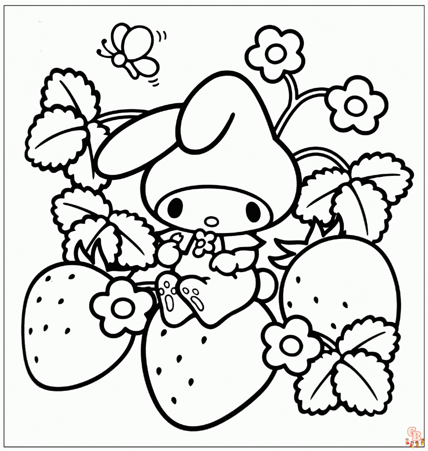 Printable kuromi coloring pages free and easy to print