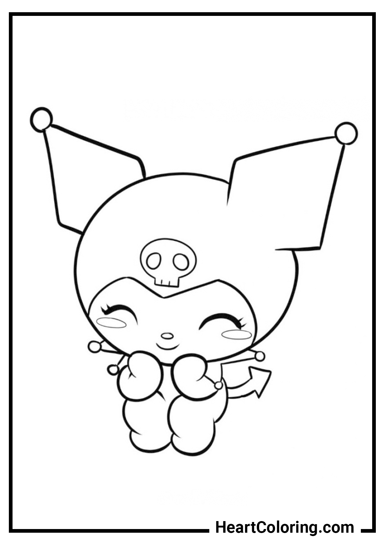 Kuromi free printable coloring pages onegai my melody