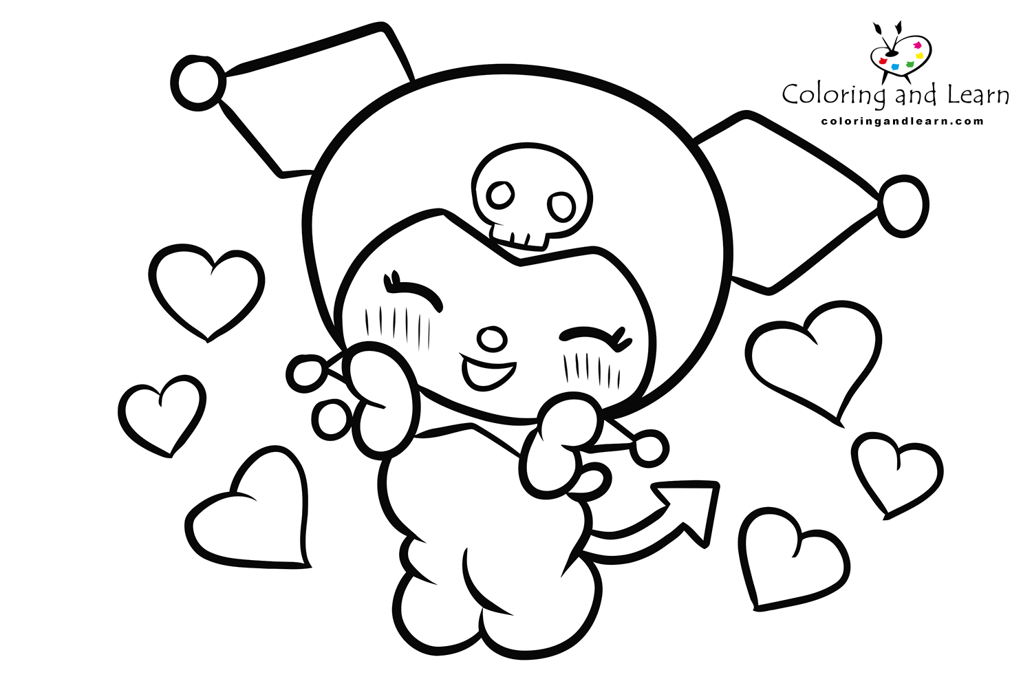 Kuromi coloring pages